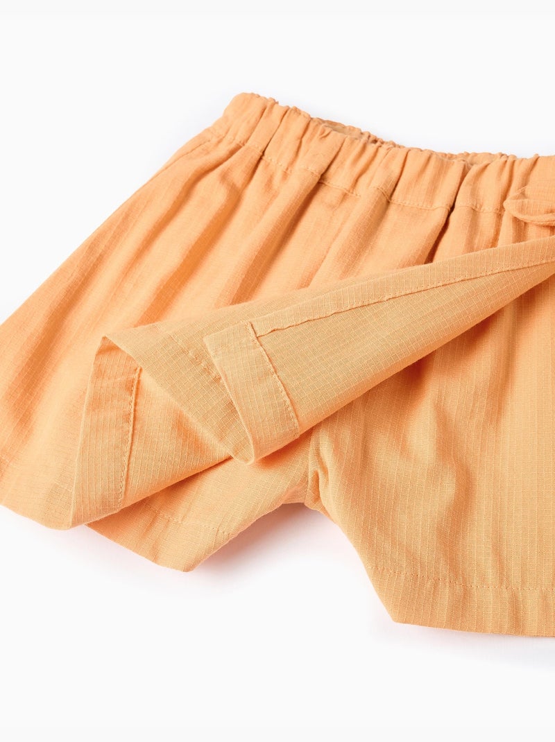 Gonnellina in cotone con fiocco decorativo Giallo scuro - Kiabi