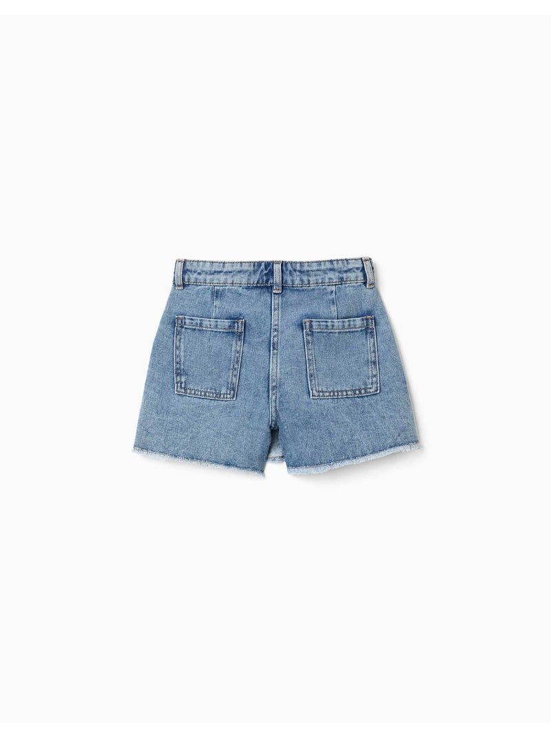 Gonnellina in denim con chiusura frontale asimmetrica Blu Blu - Kiabi