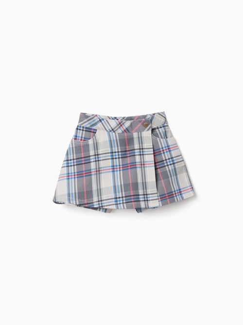 Gonnellina in twill di cotone con motivo a quadri - Kiabi