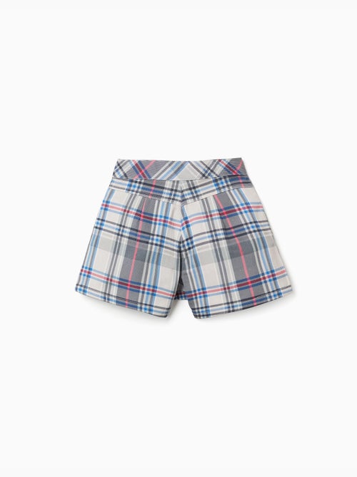 Gonnellina in twill di cotone con motivo a quadri - Kiabi