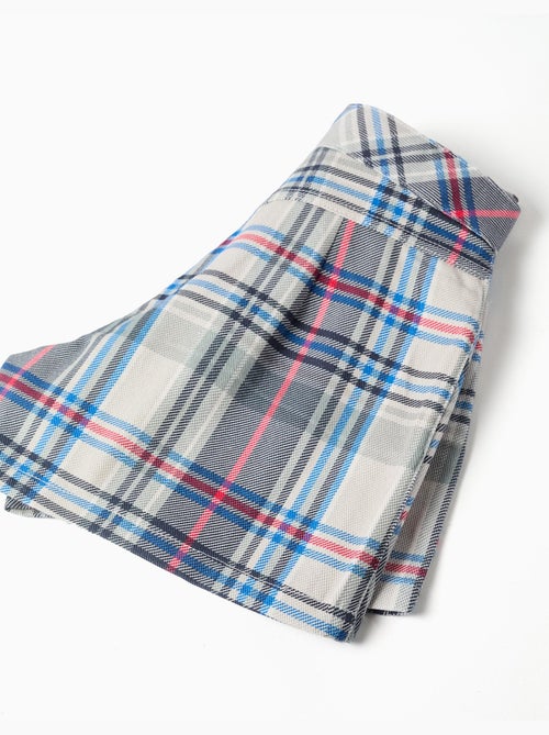 Gonnellina in twill di cotone con motivo a quadri - Kiabi