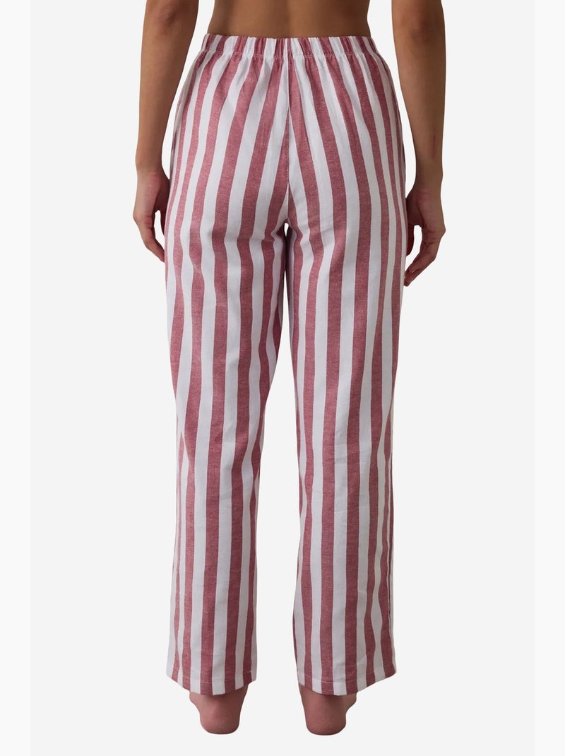 Good mood pantaloni del pigiama a righe penti Bianco Rosso - Kiabi
