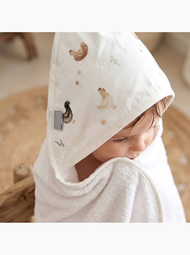 Grande accappatoio per neonato in cotone e bambù | sevira kids | sevira kids Ecru - Kiabi