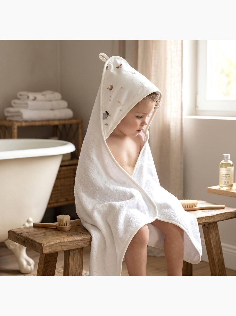Grande accappatoio per neonato in cotone e bambù | sevira kids | sevira kids Ecru - Kiabi