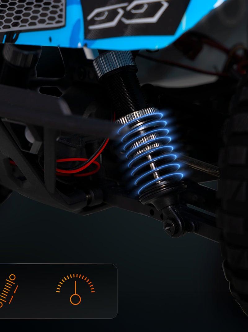 Grande auto radiocomandata OVERMAX Hooligan - Velocità 35 km/h - Trazione 4x4 - 40 min Nero Blu Nero - Kiabi