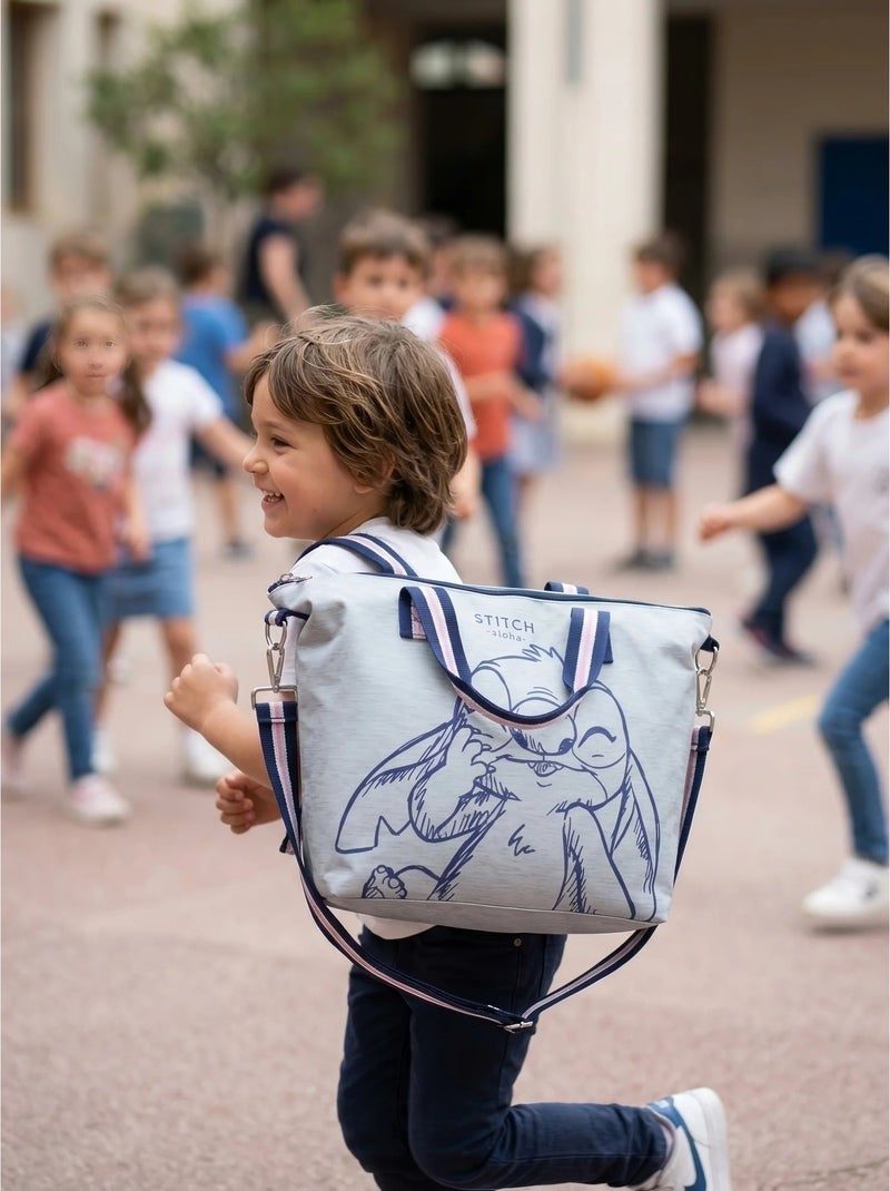 Grande borsa cabas tracolla removibile stitch disney Grigio - Kiabi