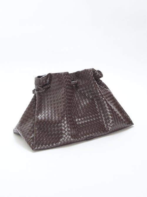 Grande borsa in similpelle effetto intrecciato - Kiabi