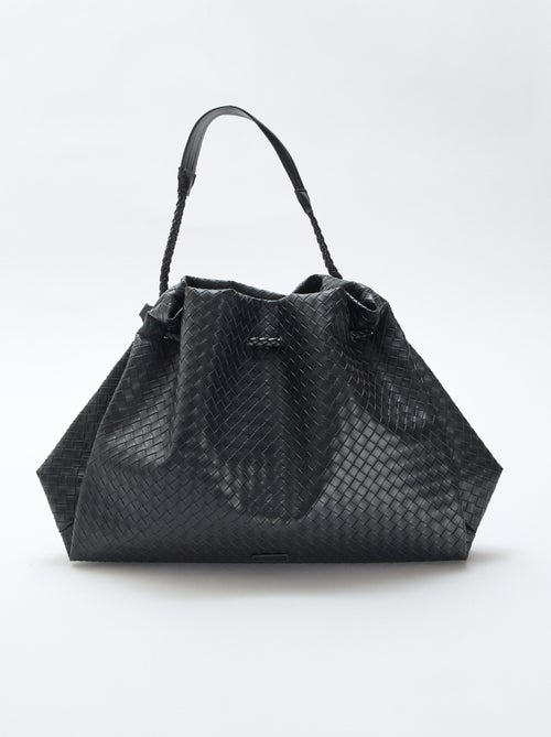 Grande borsa in similpelle effetto intrecciato - Kiabi