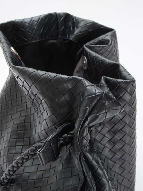 Grande borsa in similpelle effetto intrecciato - Kiabi