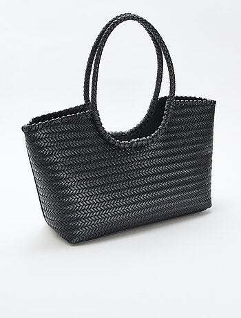 Grande borsa intrecciata di forma rettangolare