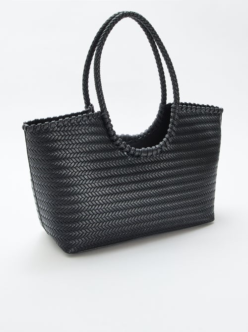 Grande borsa intrecciata di forma rettangolare - Kiabi