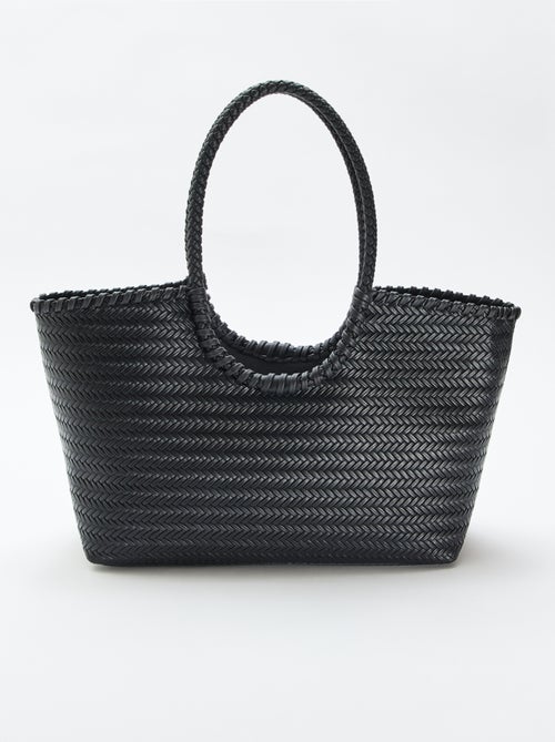 Grande borsa intrecciata di forma rettangolare - Kiabi