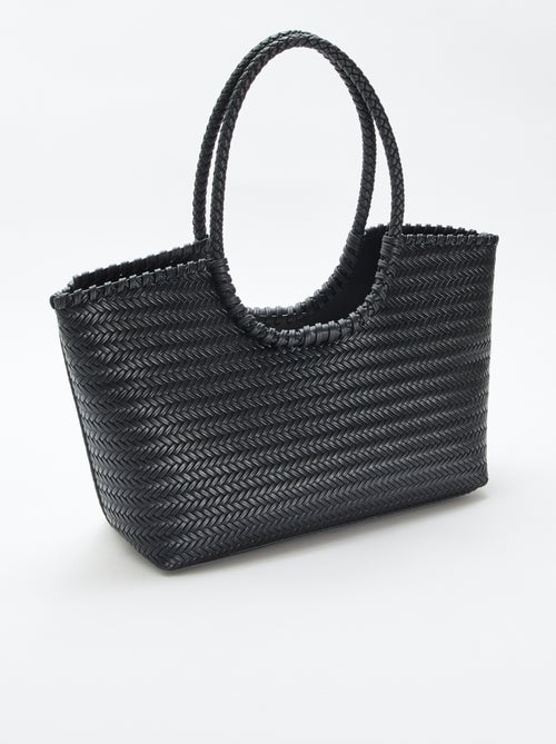 Grande borsa intrecciata di forma rettangolare - Kiabi