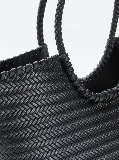 Grande borsa intrecciata di forma rettangolare - Kiabi