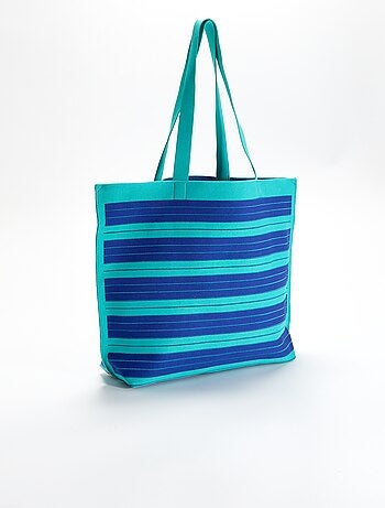 Grande borsa shopper a righe