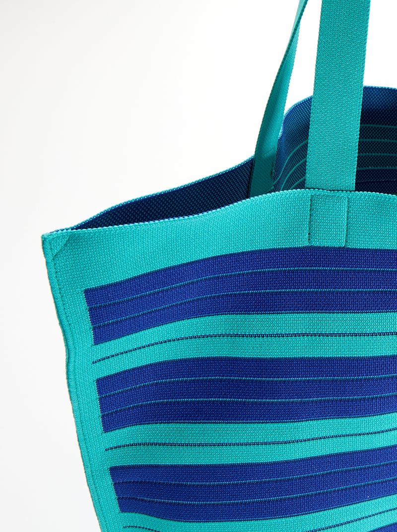 Grande borsa shopper a righe Blu - Kiabi
