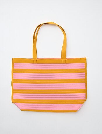 Grande borsa shopper a righe
