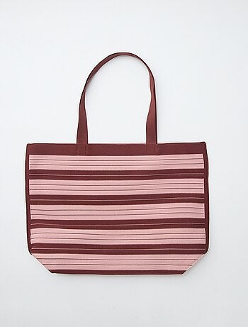 Grande borsa shopper a righe
