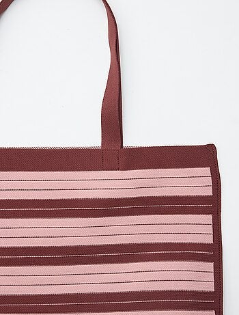 Grande borsa shopper a righe
