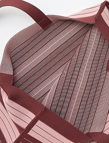 Grande borsa shopper a righe