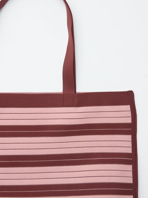 Grande borsa shopper a righe - Kiabi