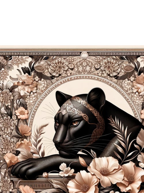 Grande carré di seta Black Panther Zoe - Kiabi Grande carré di seta Black Panther Zoe - Kiabi