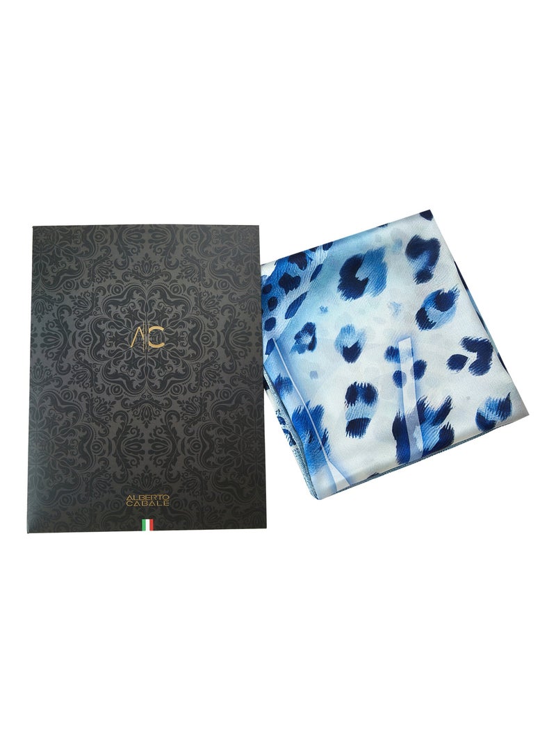 Grande carré di seta Blue Panther Zoe Blu - Kiabi