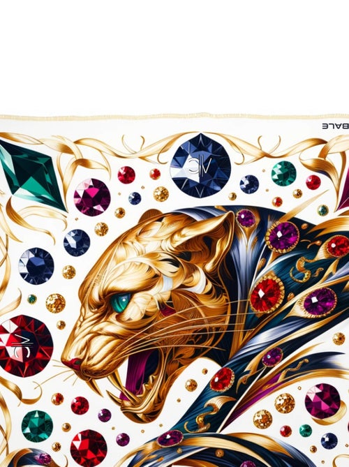 Grande carré di seta Metal Panther Zoe - Kiabi