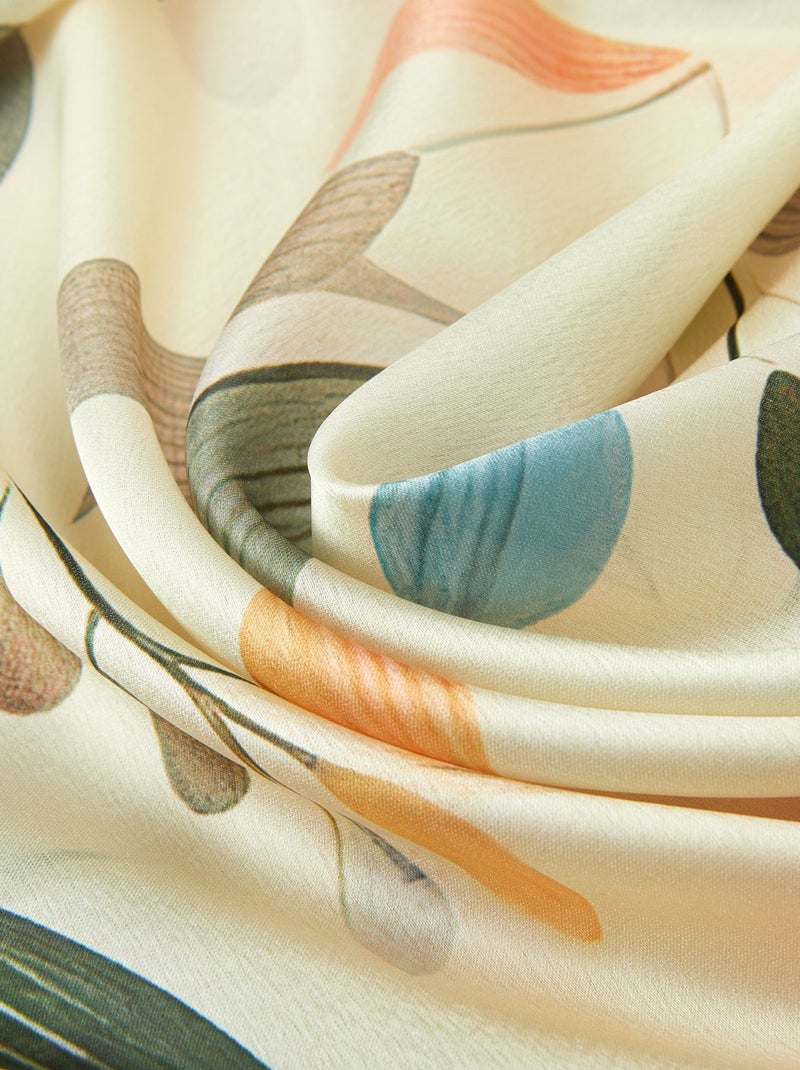 Grande carré di seta Nature Zoe Beige - Kiabi