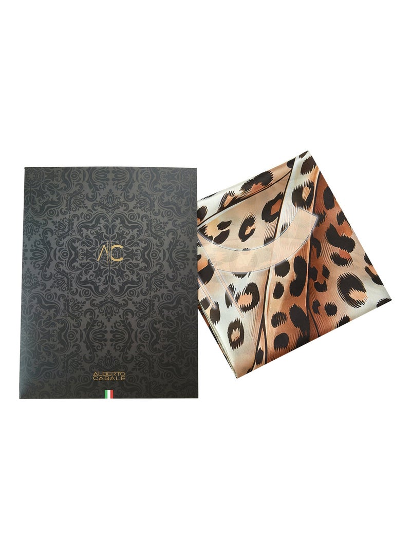 Grande carré di seta Original Leopard Zoe Rosa - Kiabi