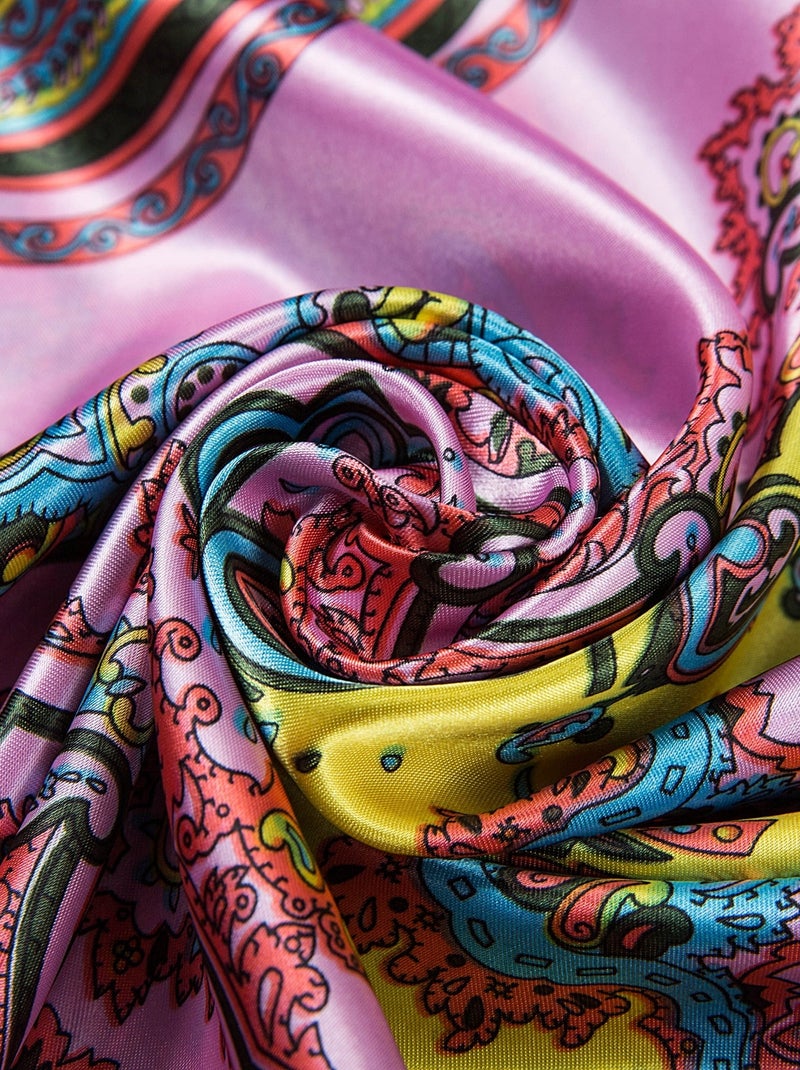 Grande carré di seta Pink Orange Yello Zoe Multicolore - Kiabi