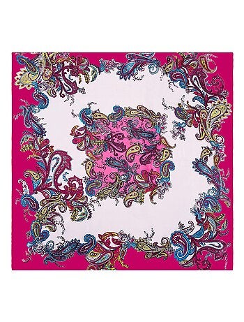 Grande carré di seta Pink Zoe