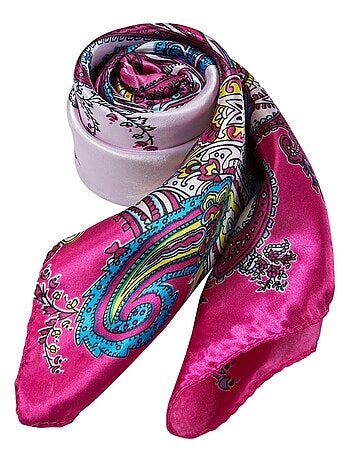 Grande carré di seta Pink Zoe