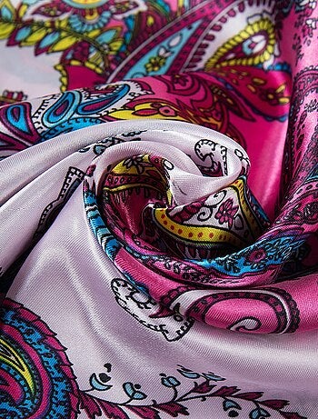 Grande carré di seta Pink Zoe