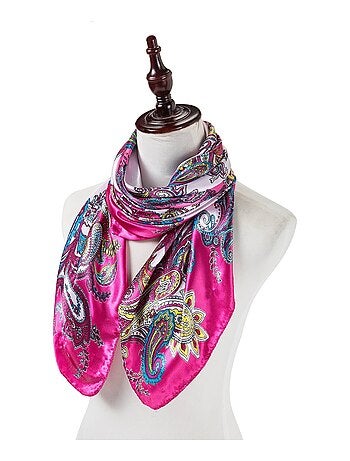 Grande carré di seta Pink Zoe