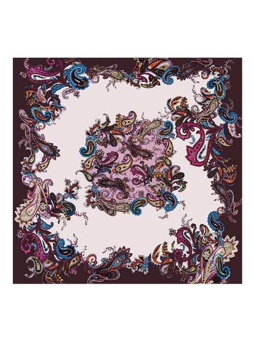 Grande carré di seta Purple white Zoe - Kiabi Grande carré di seta Purple white Zoe - Kiabi