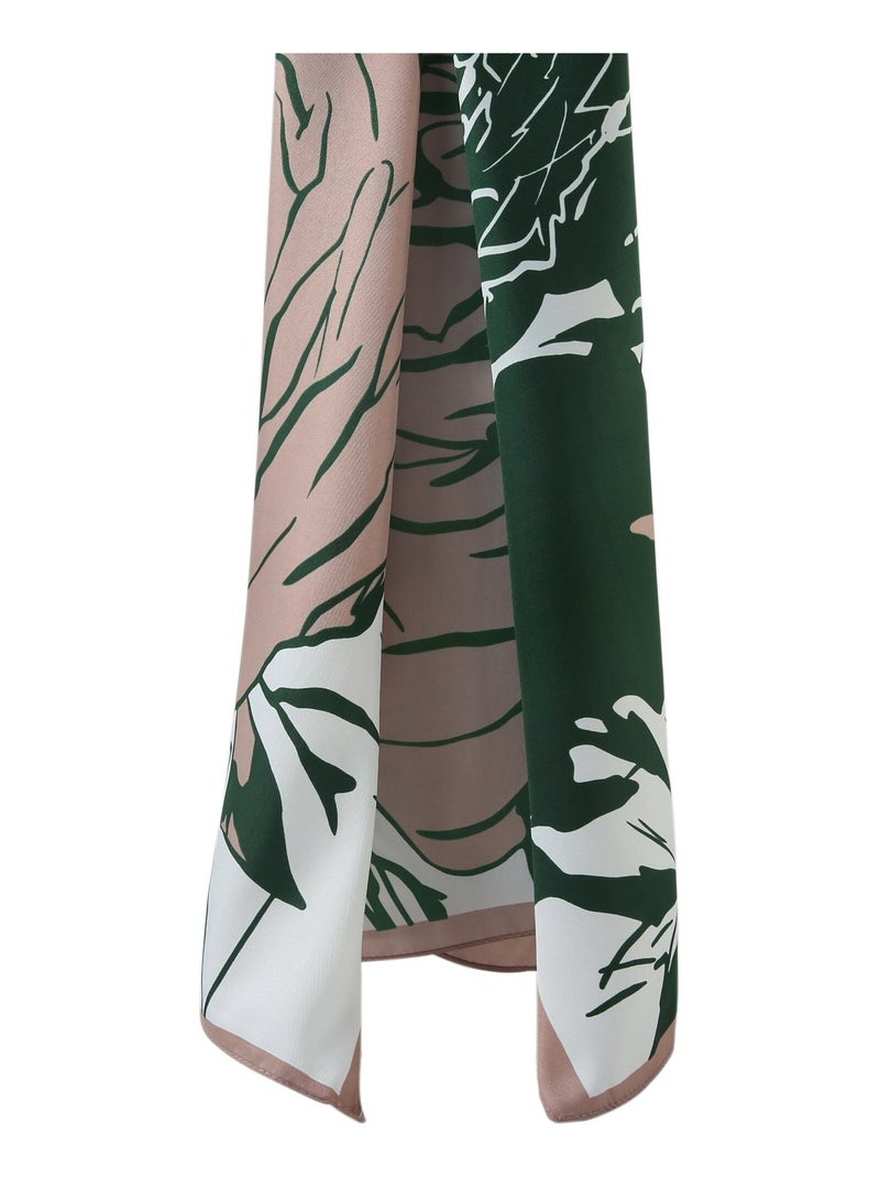 Grande carré di seta rosa Zoe Verde - Kiabi
