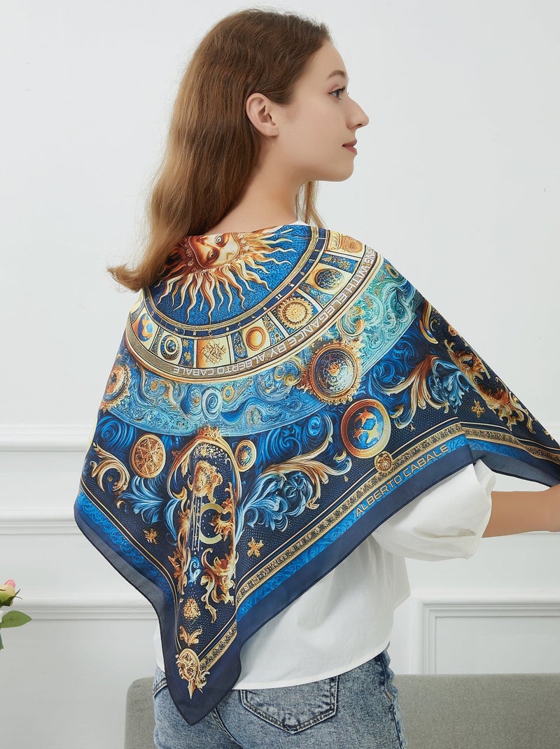 Grande carré di seta Sunkissing Zoe Blu - Kiabi