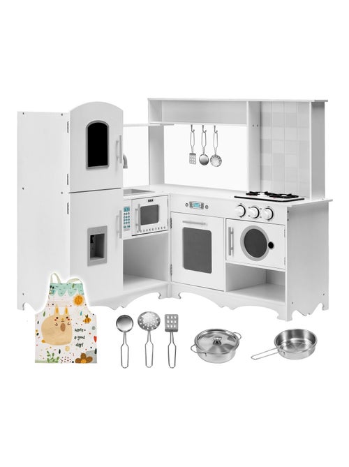 Grande cucina ad angolo legno con lavatrice Mamabrum - Kiabi