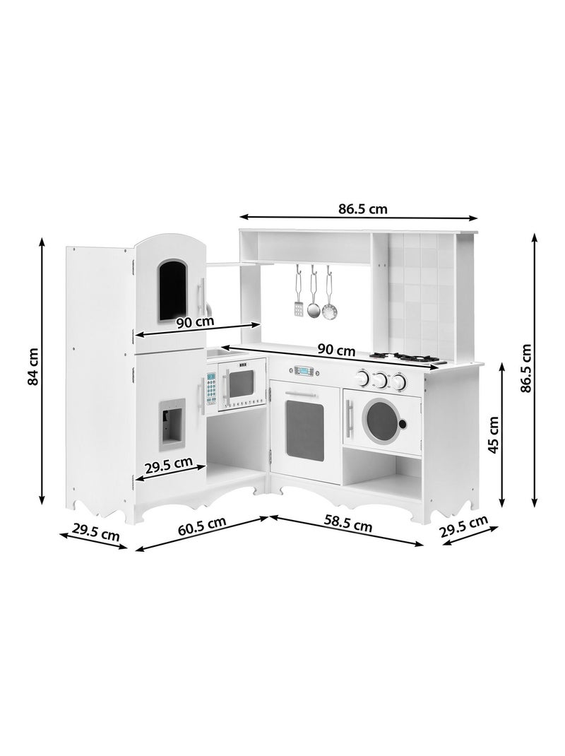 Grande cucina ad angolo legno con lavatrice Mamabrum N/D - Kiabi