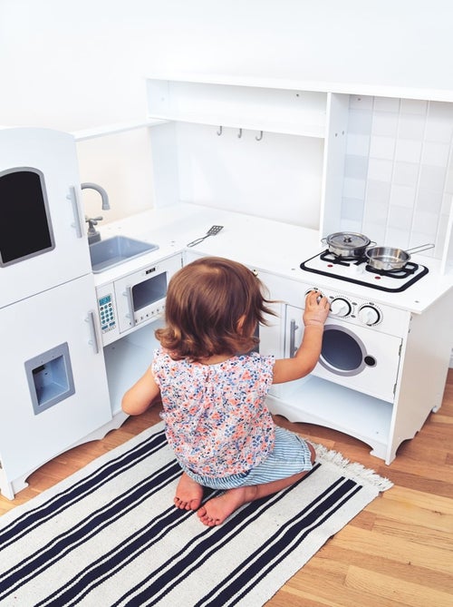 Grande cucina ad angolo legno con lavatrice Mamabrum - Kiabi