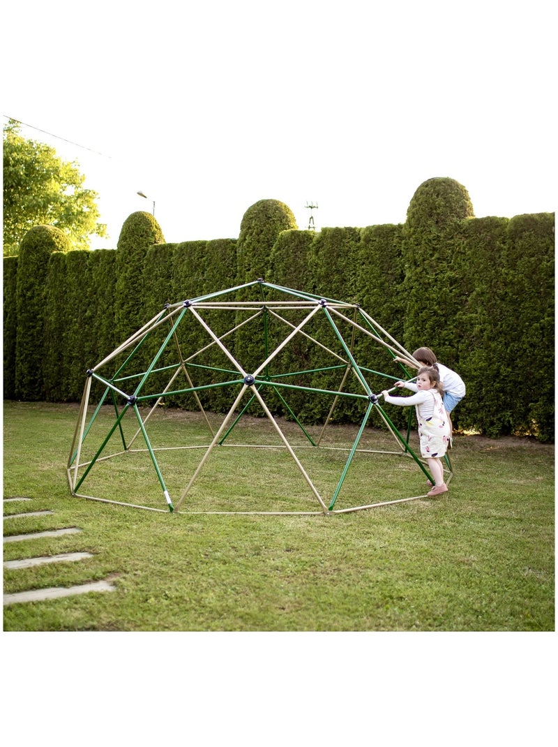 Grande Cupola da Arrampicata HyperMotion Ø3,7 m in Acciaio Zincato - Gioco da Giardino Max 350 kg Verde - Kiabi