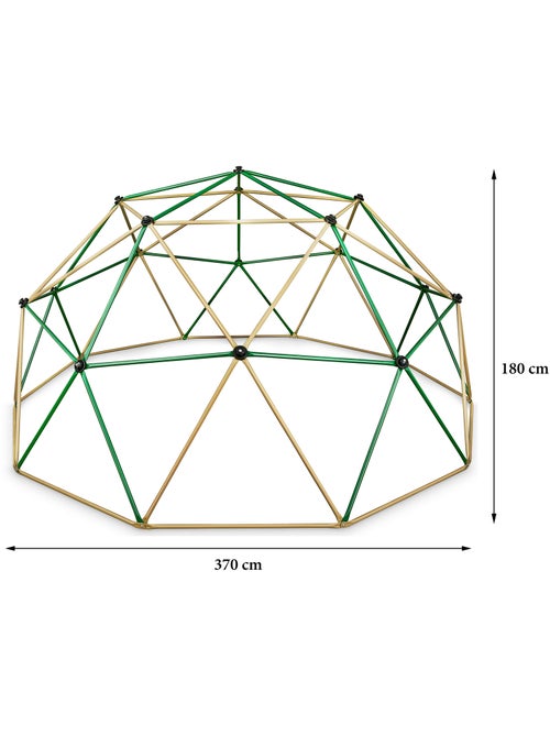 Grande Cupola da Arrampicata HyperMotion Ø3,7 m in Acciaio Zincato - Gioco da Giardino Max 350 kg - Kiabi