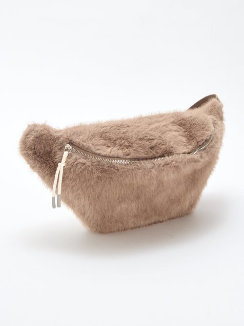 Grande marsupio in finta pelliccia - Kiabi