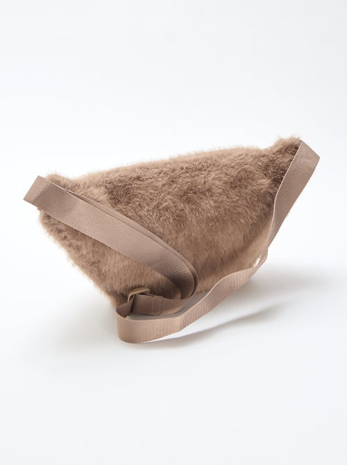 Grande marsupio in finta pelliccia - Kiabi