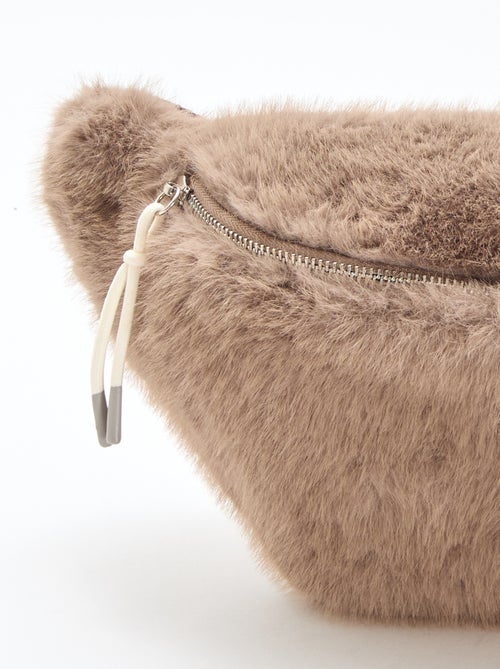 Grande marsupio in finta pelliccia - Kiabi