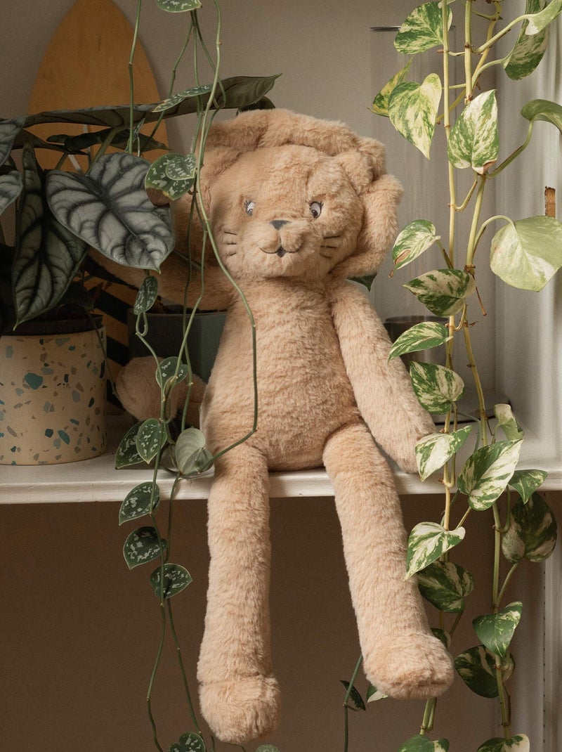 Grande peluche leone per bambini Beige - Kiabi