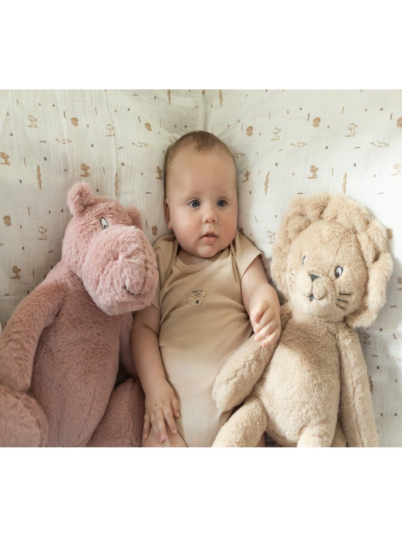 Grande peluche per bambini Cléo l'ippopotamo 30cm Rosa - Kiabi