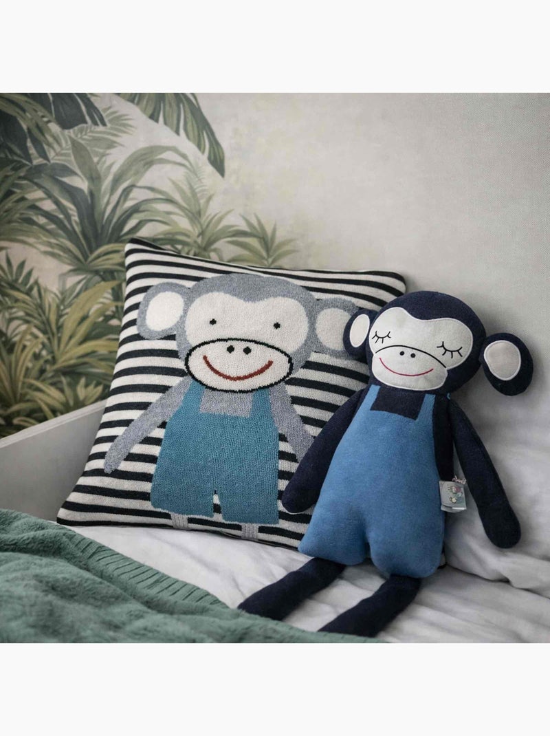 Grande peluche scimmia in cotone | sevira kids | sevira kids Blu - Kiabi