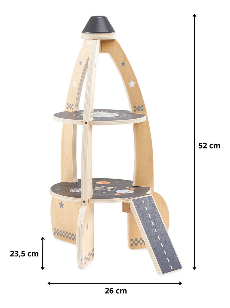 Grande razzo spaziale legno con garage e accessori Mamabrum N/D - Kiabi